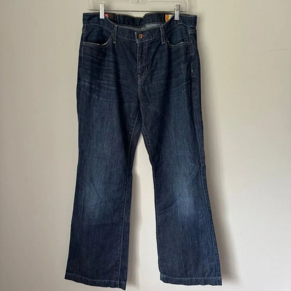 Gap 1969 Long And Lean Bootcut Flare Jeans Dark Wash 14R